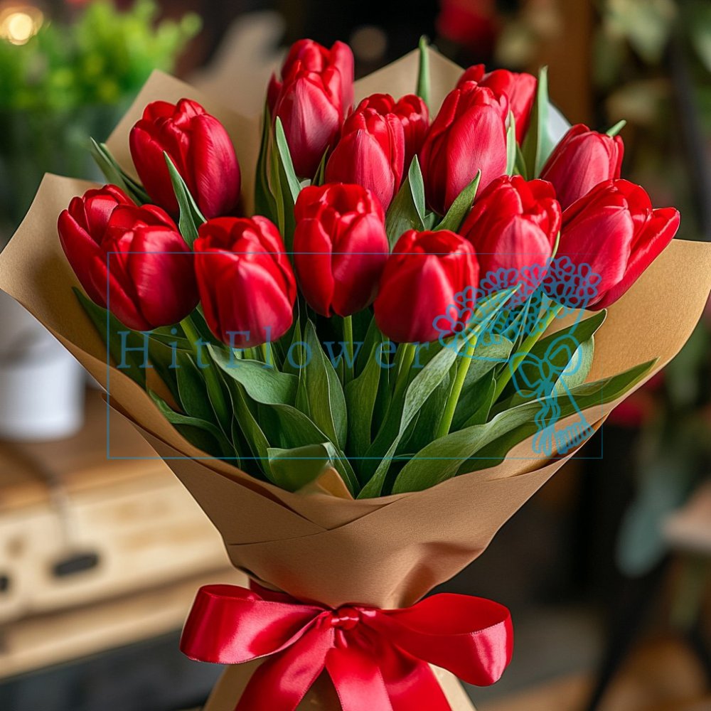 Букет цветов из: Тюльпаны